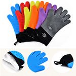 One pcs Silicone Heat Resistant Cooking Gloves Kitchen Oven Mitt with Inner Cotton Layer for Cooking