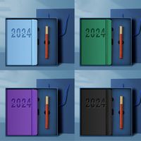 2025 Planner A5 Notepad Imitation Leather PU Office Diary Signature Pen Set Gift Box - Organizers, Notebooks
