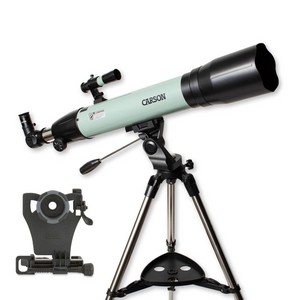 Carson Stara™ Series 35-70X80Mm Refractor Telescope w/Smartphone Digiscoping Adapter - Telescopes