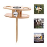 Outdoor Wine Table with Bottle Opener