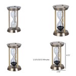 Black and White Sand Classic Hourglass Timer 1-15 Minutes