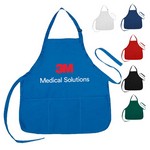 Poly-Cotton Apron w/3 Pockets