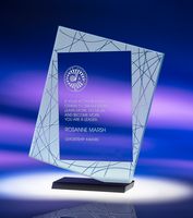 7.5" Direction Jade Crystal Award