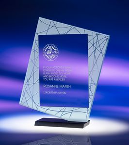 7.5" Direction Jade Crystal Award