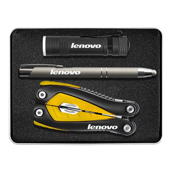 Gift Set With Fl30 Feisty Flashlight, Tm307 Multi-Tool And Pn03 Pen