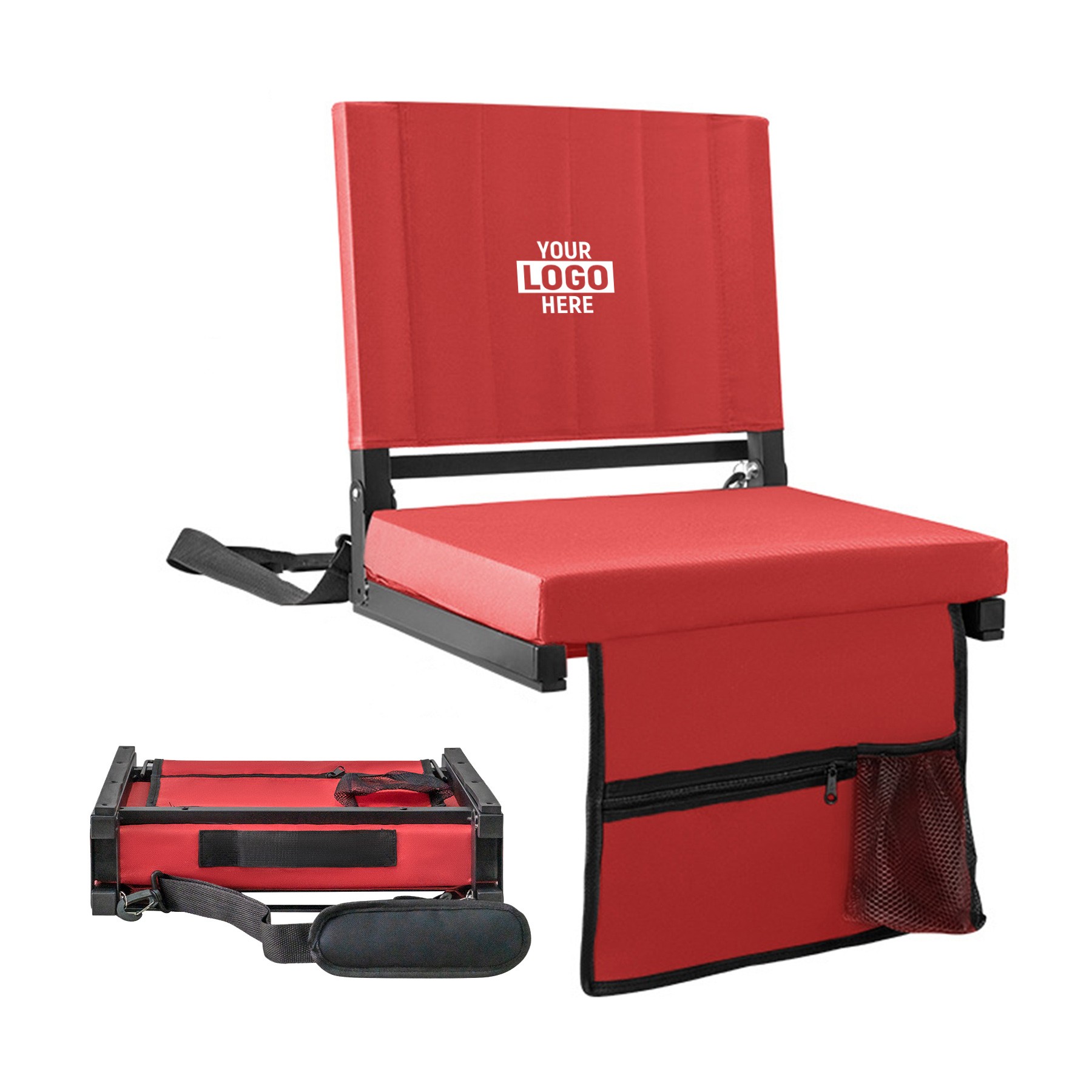 Oxford Fabric Non Slip Folding Stadium Seat - Cushions