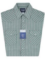 Wrangler® Men's Big & Tall Striped Sport Western Snap Short Sleeve Shirt Big & Tall Sizes - Shirts