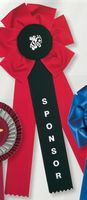 Custom Rosette - overall length 13" - Ribbons, Awards