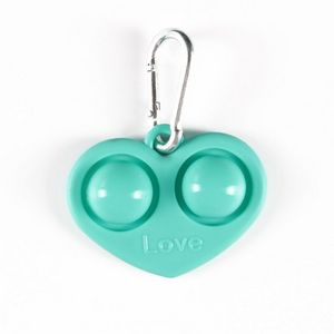 Heart Love Push Pop Bubble Keychain - Key Chains / Rings, Toys