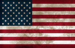 American Flag - wood plaque 11x14