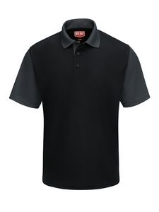 Red Kap Shirts - Men's Short Sleeve Performance Knit Color-Block Polo