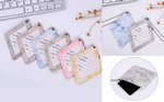 Colorful Rhombic Round Shape PU Leather Luggage Personalizable Travel ID Tag